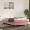 vidaXL Cama boxspring com colch&atilde;o 120x190 cm veludo rosa
