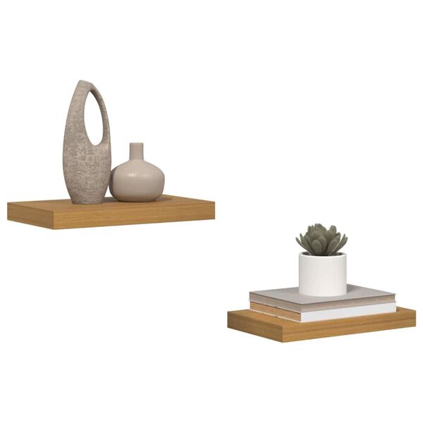 vidaXL Prateleira de Parede 2 pcs Bege 40 x 23,5 x 4 cm