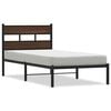 vidaXL Cama sem colch&atilde;o com cabeceira 107x203 cm carvalho castanho