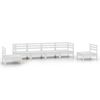 vidaXL 6 pcs conjunto lounge de jardim pinho maci&ccedil;o branco
