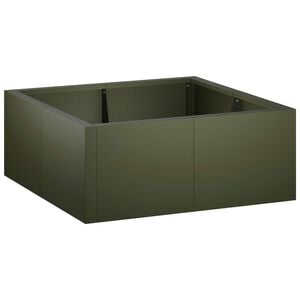 vidaXL Muro de Conten&ccedil;&atilde;o 4 unid. 100 x 100 x 30 cm A&ccedil;o Verde-Azeitona