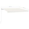 vidaXL Toldo retr&aacute;til manual com LED 450x300 cm cor creme