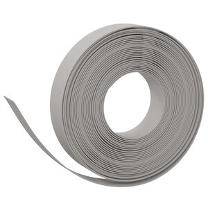 vidaXL Bordas de jardim 25 m 10 cm PE Cinzento