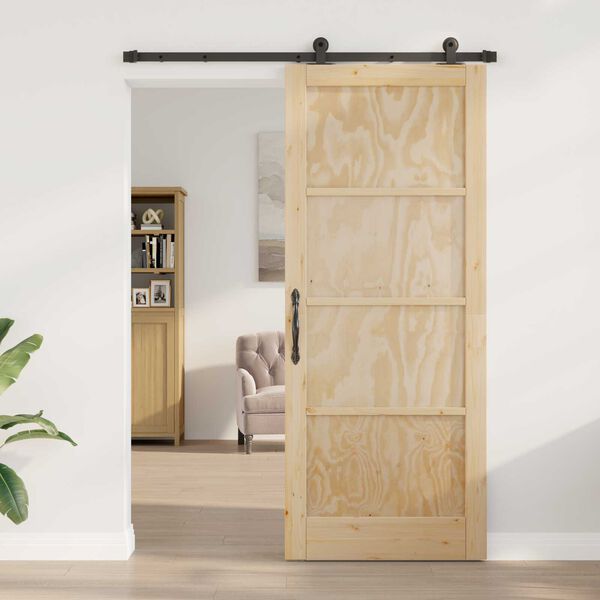 vidaXL Porta Deslizante ORKDAL Castanho 86 x 211 cm