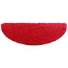 vidaXL Tapetes de escada 10 pe&ccedil;as 65x21x4 cm vermelho semicircular grande