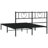 vidaXL Estrutura de cama com cabeceira 120x190 cm metal preto