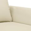 vidaXL Sof&aacute; de 3 lugares 180 cm couro artificial cor creme