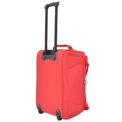vidaXL Conjunto de malas de viagem 3 pcs vermelho