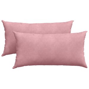 vidaXL Travesseiros de Sof&aacute; 2 pcs Rosa 80 x 40 cm