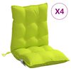 vidaXL Almofad&otilde;es cadeira encosto baixo 4 pcs oxford verde brilhante