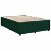 vidaXL Cama com molas/colch&atilde;o 160x200 cm veludo verde-escuro