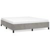 vidaXL Estrutura de cama sem colch&atilde;o, cinza claro, 193x203 cm, tamanho King, veludo