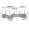 vidaXL Conjunto de Sof&aacute; de Jardim com almofada 6 pcs Cinzeto vime PE