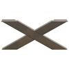vidaXL P&eacute;s para mesa de centro em formato de X, 2 pe&ccedil;as, a&ccedil;o natural, 70x(30-31) cm, a&ccedil;o