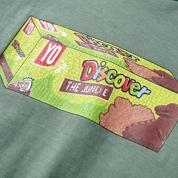 T-shirt de manga curta para crian&ccedil;a caqui 140