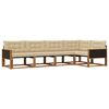 vidaXL Conjunto de Sof&aacute;s para Exterior 5 unid. Natural e Bege