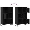 vidaXL Gabinete de Livros Carvalho Preto 68 x 30 x 108,5 cm