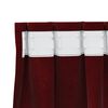 vidaXL Cortinas opacas 2 pcs Vinho Vermelho 140 x 225 cm Veludo