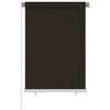 vidaXL Estore de rolo para exterior 105 cm (L) x 140 cm (A) castanho HDPE
