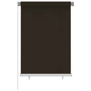 vidaXL Estore de rolo para exterior 105 cm (L) x 140 cm (A) castanho HDPE