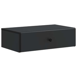 vidaXL Mesa Lateral de Parede Preto 59 x 34,5 x 17 cm