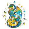 UNIDRAGON Puzzle de madeira 183 pcs Guarding Dragon Medium 21x33 cm