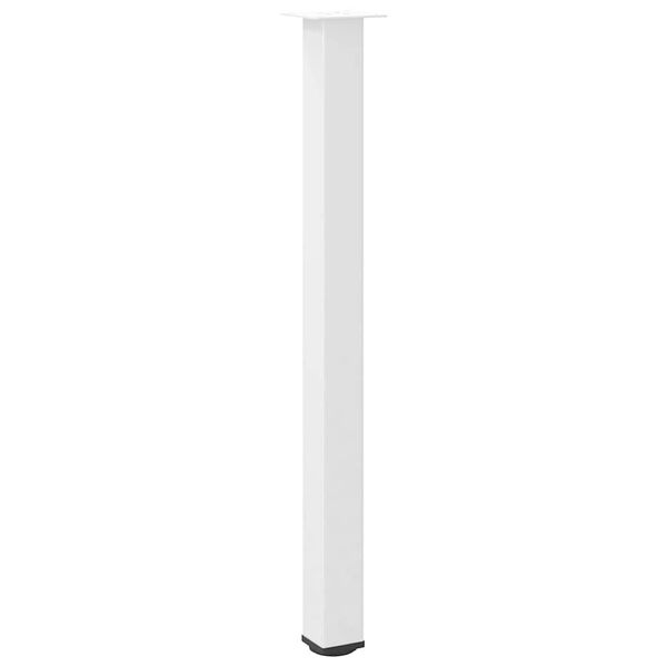 vidaXL P&eacute;s para mesa de bar 4 pe&ccedil;as, branco, 110-112 cm, a&ccedil;o