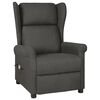 vidaXL Poltrona de massagens tecido cinzento-escuro