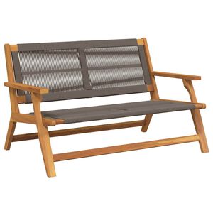 vidaXL Banco de Relaxamento de Jardim Cinzeto Madeira S&oacute;lida de Ac&aacute;cia