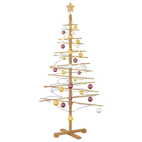 vidaXL &Aacute;rvore de Natal de Madeira com suporte Castanho 150 cm Bambu