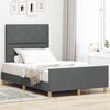 vidaXL Estrutura da Cama Cinzento escuro 120 x 190 cm tecido