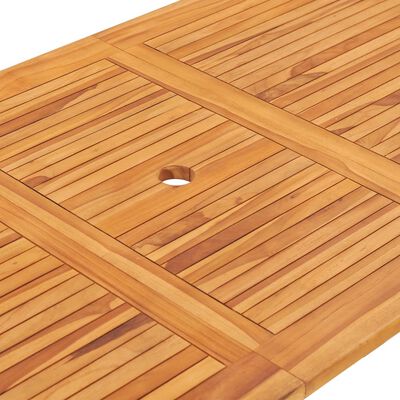 vidaXL Mesa de jardim dobrável 160x80x75 cm madeira de teca maciça