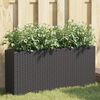 vidaXL Floreira de jardim com 2 vasos 2pcs 90x20x40 cm vime PE preto