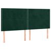 vidaXL Estrutura de cama c/ cabeceira 180x200 cm veludo verde-escuro