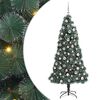 vidaXL &Aacute;rvore de Natal Artificial Pr&eacute;-iluminada com Conjunto de Bolas