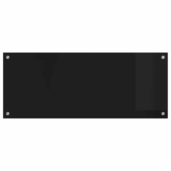 vidaXL Prote&ccedil;&atilde;o de Cozinha Preto 100 x 40 cm vidro temperado