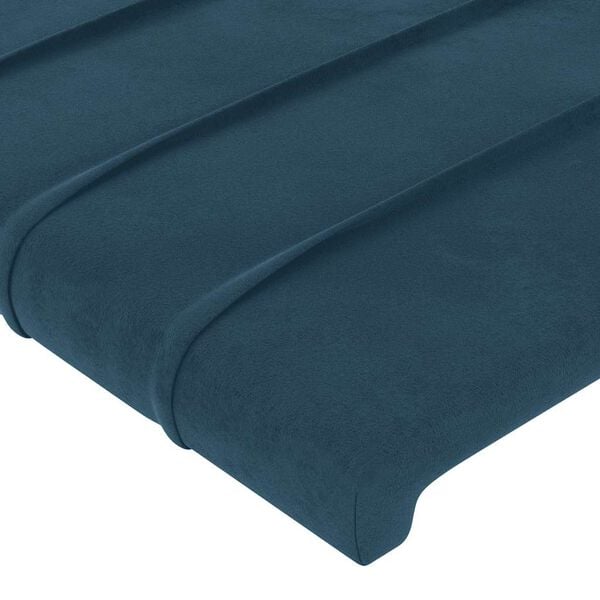 vidaXL Cabeceira de cama 2 pcs veludo 72x5x78/88 cm azul-escuro