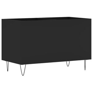 vidaXL Arm&aacute;rio para discos 74,5x38x48 cm derivados de madeira preto
