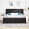 vidaXL Cama Box com colch&atilde;o com cabeceira Preto 200 x 200 cm Veludo