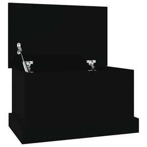 vidaXL Caixa de arruma&ccedil;&atilde;o 50x30x28 cm derivados de madeira preto