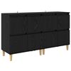 vidaXL Aparadores 2 pcs Carvalho Preto 60 x 35 x 70 cm