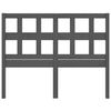 vidaXL Cabeceira de cama 125,5x4x100 cm pinho maci&ccedil;o cinzento