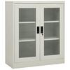 vidaXL Arm&aacute;rio de escrit&oacute;rio 90x40x105 cm a&ccedil;o cinzento-claro