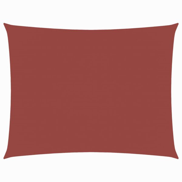 vidaXL Para-sol estilo vela tecido Oxford retangular 4x5 m terracota