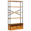 vidaXL Estante de 5 Prateleiras Natural 100 x 30 x 180 cm