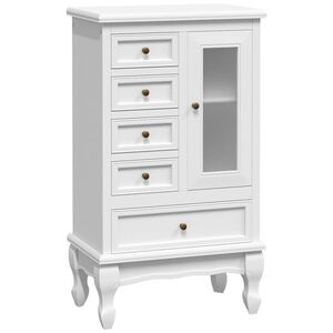 vidaXL Arm&aacute;rio com 5 gavetas 2 prateleiras branco