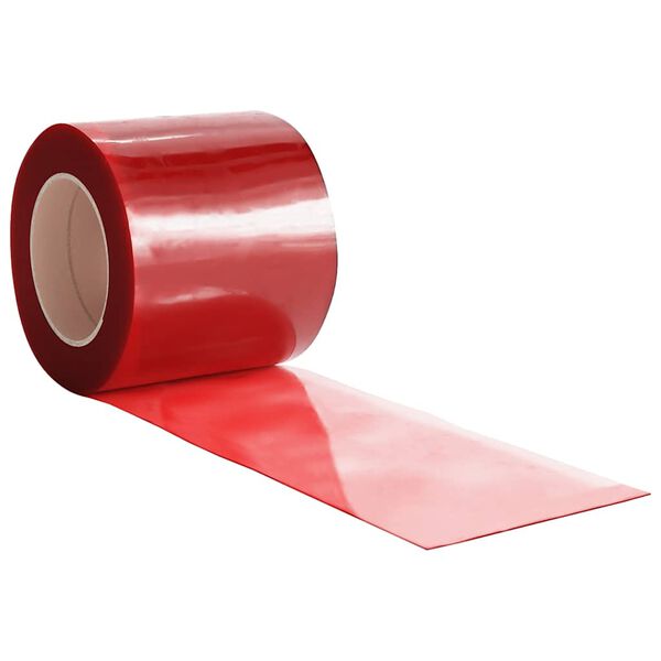 vidaXL Cortina de porta 200 mm x 1,6 mm 25 m PVC vermelho