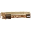 vidaXL Conjunto de Sof&aacute;s para Exterior 7 pcs Natural e Bege