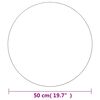 vidaXL Espelho de parede em vidro redondo 50 cm