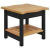 VidaXL Mesa Lateral com prateleira EKAI Preto 50 x 50 x 45,5 cm